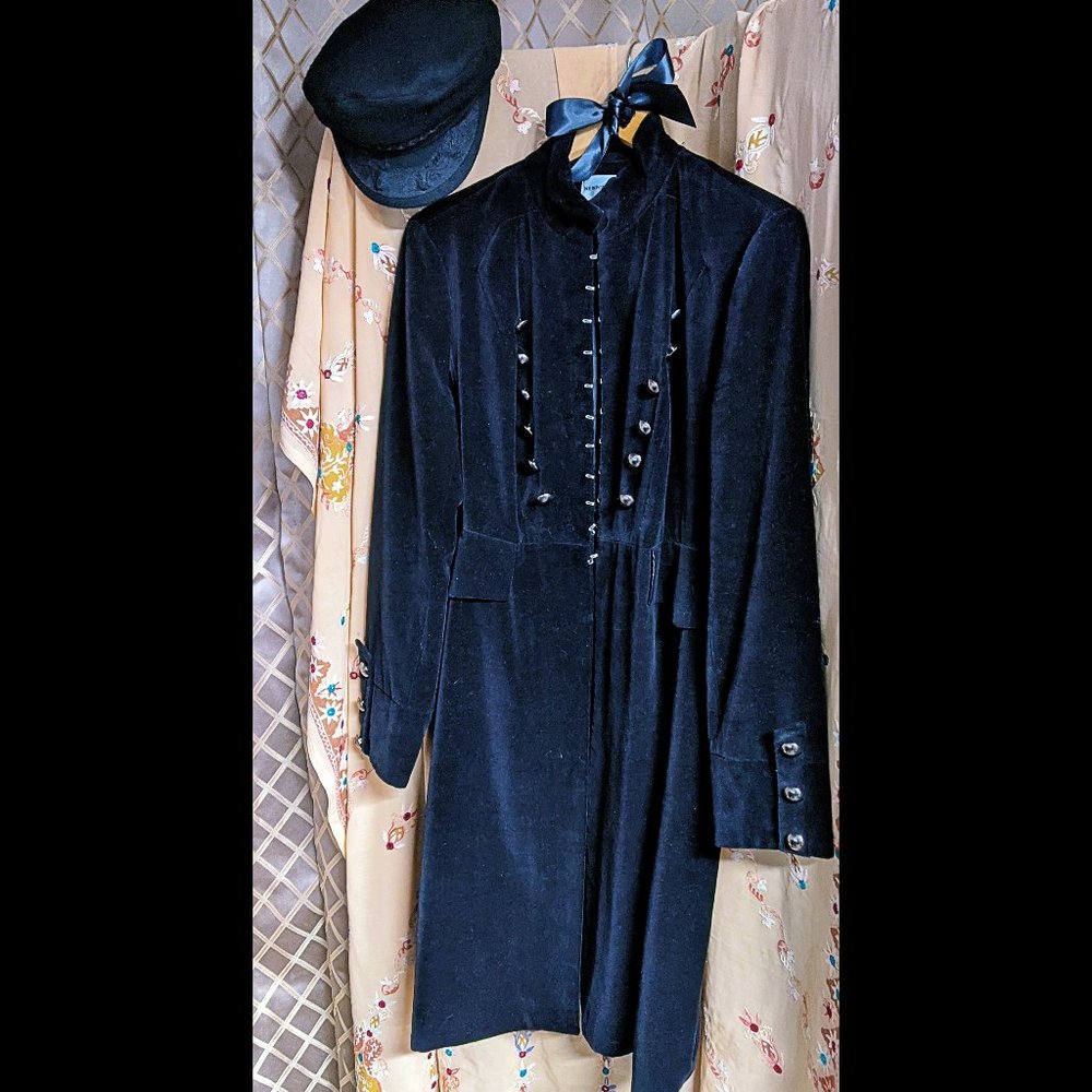 Newport News Velvet Gothic Steampunk Military Coat
